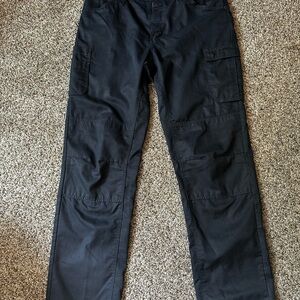 Men's navy FR pants, size 36x34